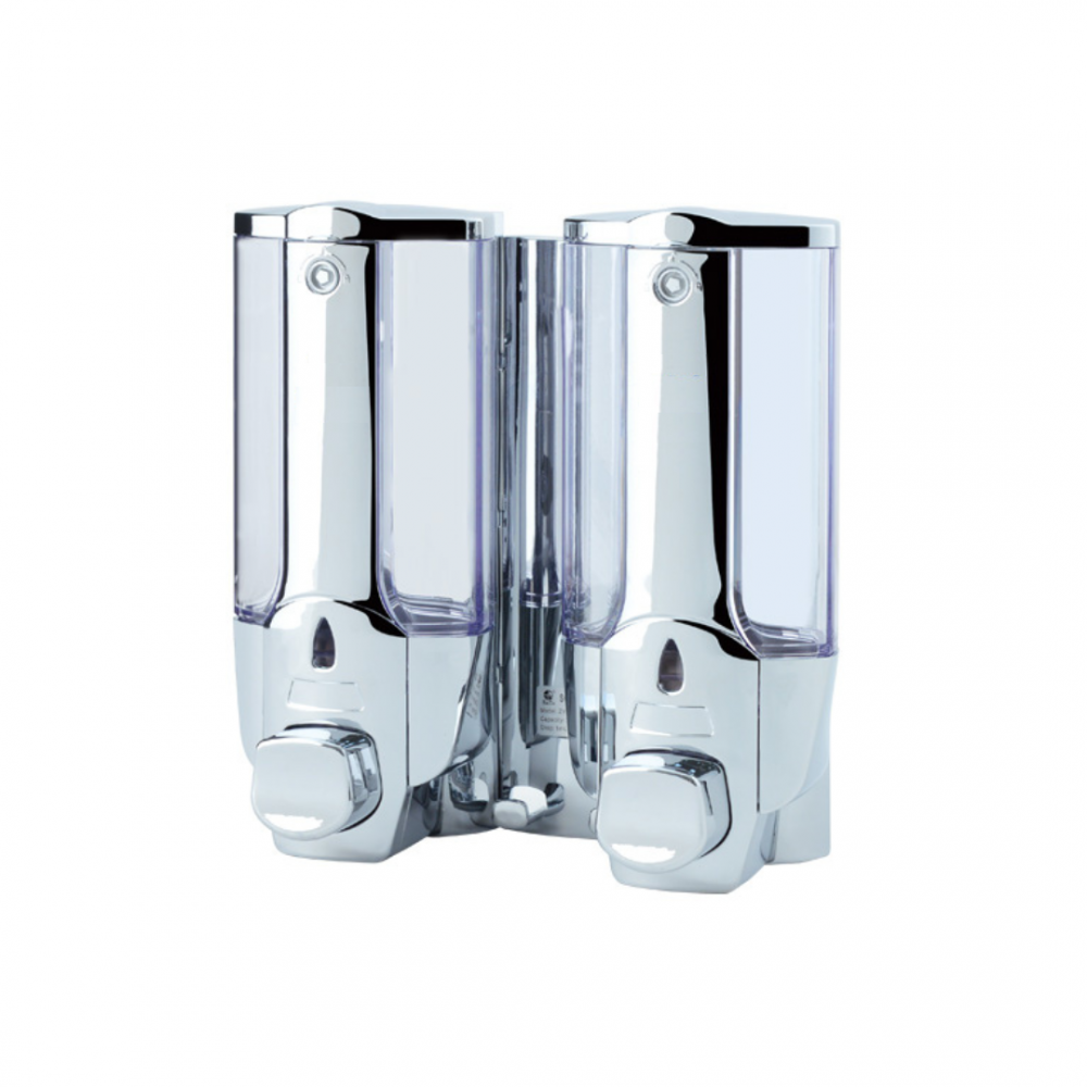 Krom Manuel İkili Sıvı Sabun Verici